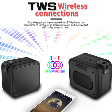 Mini Bluetooth Speaker Portable 5W TWS Wireless Loudspeakers Better Bass 24-Hour Playtime surround Waterproof Outdoor Speakers Box