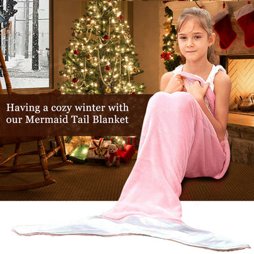 Free shipping Mermaid Tail Blanket for Kids Teens Adults Flannel All Seasons Sleeping Blanket