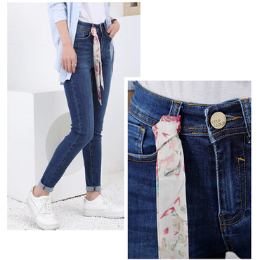 High quality skinny elastic women Jeans high waist pencil jeans long