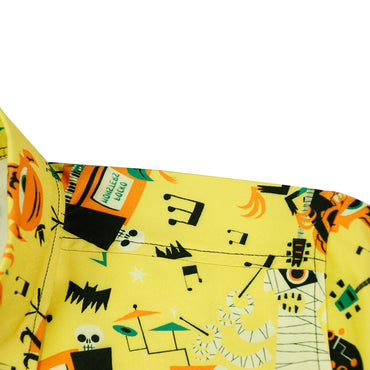 Men's Funky Hawaiian Printed Shirts Floral Short Sleeve Casual Button Down Shirt