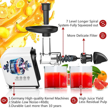 Koios B5100 Masticating Juicer with Reversible and Quiet Motor