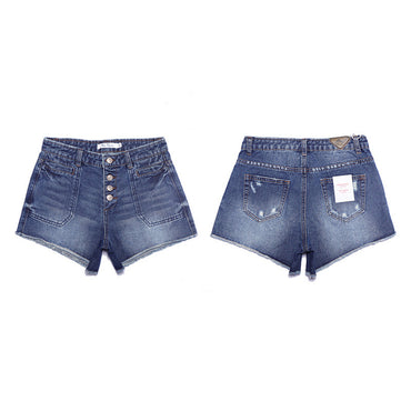 Summer Ladies Short Jeans Casual Short Skin Frayed Hem High Waist women Denim Shorts
