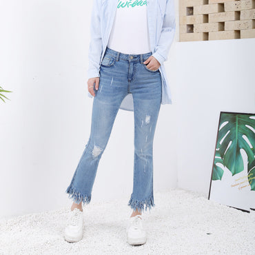 Basic Women Skinny Jeans Slim fit elastic High Waist Ladies' jeans fit