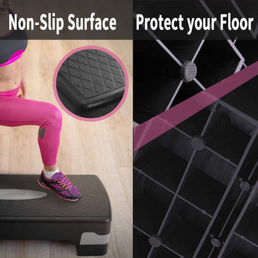 Free shipping New 27'' Fitness Aerobic Step Adjust 4