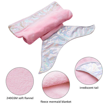 Free shipping Mermaid Tail Blanket for Kids Teens Adults Flannel All Seasons Sleeping Blanket