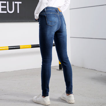 High quality skinny elastic women Jeans high waist pencil jeans long