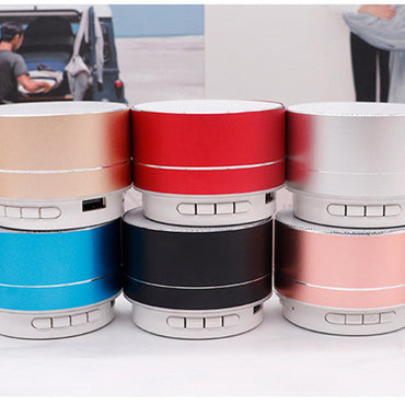 A10 metal bluetooth audio mobile computer notebook subwoofer mini cannon wireless card small speaker colorful lighting