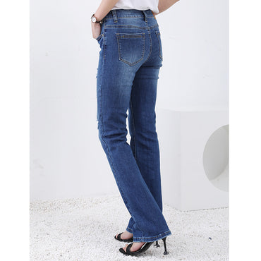 High quality skinny elastic women Jeans high waist pencil jeans long