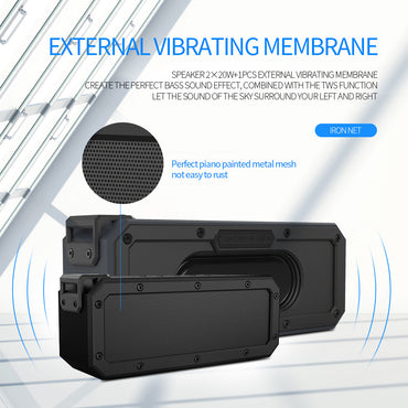 CYBORIS DSP Bluetooth 4.2+EDR 40W Wireless Speaker with TWS, Dual-Driver Portable Wireless Speaker with Built-in Mic, Deep Bass for Outdoor Indoor Home