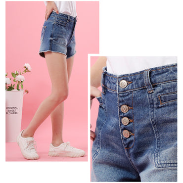Summer Ladies Short Jeans Casual Short Skin Frayed Hem High Waist women Denim Shorts