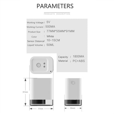 Smart induction disinfection spray Infrared sensor Automatic stop recharge disinfection machine