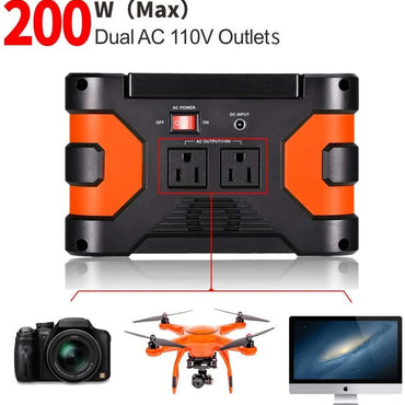 200W Peak Power Station, Flashfish CPAP Battery 166Wh 45000mAh Backup Power Pack 110V 150W Lithium Battery Pack Camping Solar Generator for CPAP Camping Home Emergency Power Supply