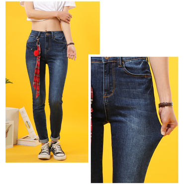 High quality skinny elastic women Jeans high waist pencil jeans long