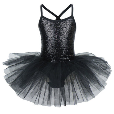 Ballerina Fairy Prom Party Costume Kids Sequined Flower Dress Girls Dance wear Gymnastic Ballet Leotard Tutu Dress