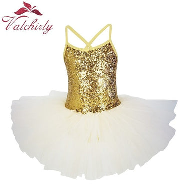 Ballerina Fairy Prom Party Costume Kids Sequined Flower Dress Girls Dance wear Gymnastic Ballet Leotard Tutu Dress