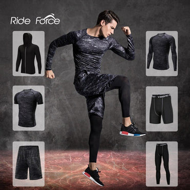 Men's Tracksuit Compression Sports Suit Gym Fitness Clothes Training Exercise Workout Tights Running Jogging Sport Wear