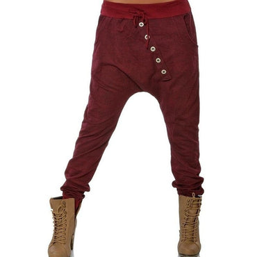 Women Harem Pants Trousers Boho Mid Waist Pants Women Solid Check Pants Baggy Wide Leg Casual Capris 2021