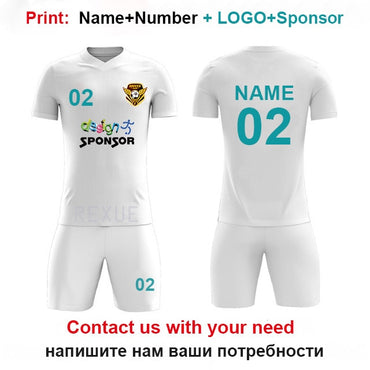 Free socks Custom Kids Soccer jerseys sets football uniform Boys 2020 Football jersey soccer Kids Joursey Sport set with socks