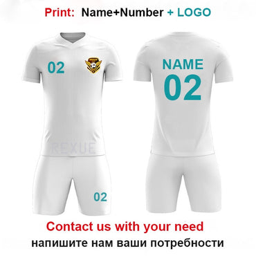 Free socks Custom Kids Soccer jerseys sets football uniform Boys 2020 Football jersey soccer Kids Joursey Sport set with socks