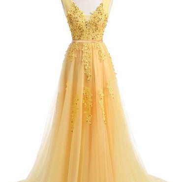 SSYFashion Hot Sell Sweet Light Blue Lace V-neck Lacing Long Evening Dress The Bride Party Sexy Backless Prom Dresses Custom