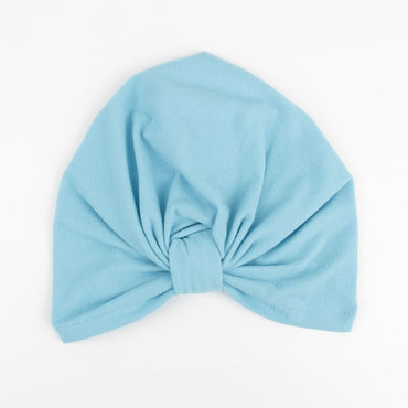 Nishine Baby Turban Hat with Bow Children Hats Cotton Blend Newborn Beanie Top Knot Caps Kids Headwear Photo Props Shower Gift