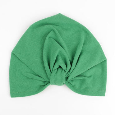 Nishine Baby Turban Hat with Bow Children Hats Cotton Blend Newborn Beanie Top Knot Caps Kids Headwear Photo Props Shower Gift