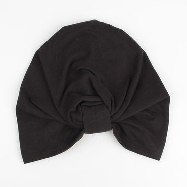 Nishine Baby Turban Hat with Bow Children Hats Cotton Blend Newborn Beanie Top Knot Caps Kids Headwear Photo Props Shower Gift