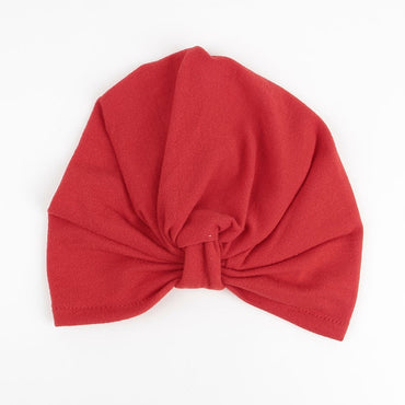 Nishine Baby Turban Hat with Bow Children Hats Cotton Blend Newborn Beanie Top Knot Caps Kids Headwear Photo Props Shower Gift