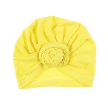 Nishine Baby Turban Hat with Bow Children Hats Cotton Blend Newborn Beanie Top Knot Caps Kids Headwear Photo Props Shower Gift