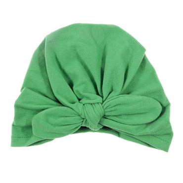 Nishine Baby Turban Hat with Bow Children Hats Cotton Blend Newborn Beanie Top Knot Caps Kids Headwear Photo Props Shower Gift