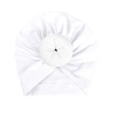 Nishine Baby Turban Hat with Bow Children Hats Cotton Blend Newborn Beanie Top Knot Caps Kids Headwear Photo Props Shower Gift