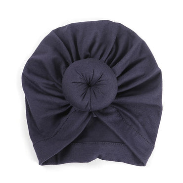Nishine Baby Turban Hat with Bow Children Hats Cotton Blend Newborn Beanie Top Knot Caps Kids Headwear Photo Props Shower Gift