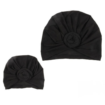 Nishine Baby Turban Hat with Bow Children Hats Cotton Blend Newborn Beanie Top Knot Caps Kids Headwear Photo Props Shower Gift