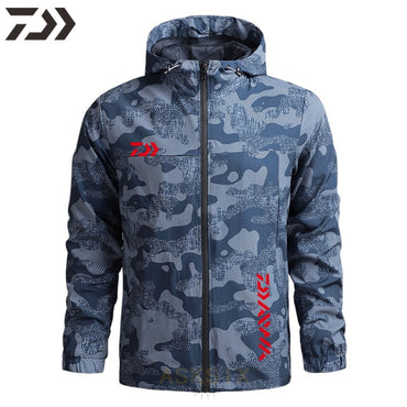 New Men's Spring Thin Hoodie Breathable Quick Dry Fishing Jacket Daiwa Sun Protection Outdoor Sport Fishing Clothe Daiwa Wear