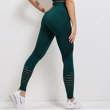 Women's Sportswear Yoga Set Workout Clothes Athletic Wear Sports Gym Fitness suits High Waist Hollow Leggings +Sport Bra