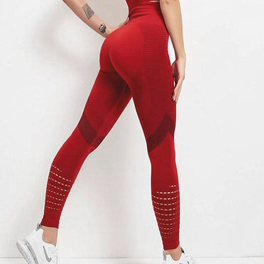 Women's Sportswear Yoga Set Workout Clothes Athletic Wear Sports Gym Fitness suits High Waist Hollow Leggings +Sport Bra