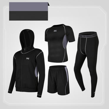 5 Pcs/Set Men's Tracksuit Compression Sports Suit Gym Fitness Clothes Running Jogging Sport Wear Training Workout Tights
