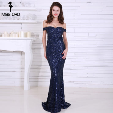 Missord 2021 Summer Sexy Bra Evening Party Dress Sequin Maxi Off Shoulder Bodycon Elegant Wedding Women Long Prom Dresses Gold