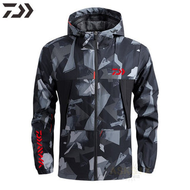 New Men's Spring Thin Hoodie Breathable Quick Dry Fishing Jacket Daiwa Sun Protection Outdoor Sport Fishing Clothe Daiwa Wear