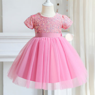Girls Ruffles Princess Dress For Kids Wedding Elegant Party Tutu Prom Gown Children Birthday Pageant Communion Formal Vestidos
