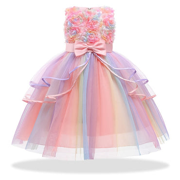Children's Dresses Flower Girls Wedding Dress Kids Prom Dresses For Girls Elegant Baby Clothes Summer Princess Party Vestidos 8Y
