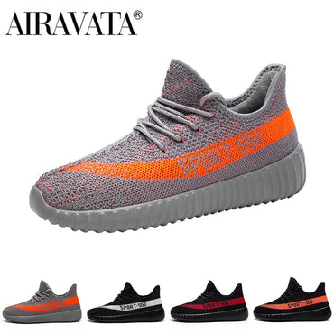 Airavata Unisex Men's and Women's Coconut Couple Lace Up Lightweight Fly Woven Mesh Casual Sport Shoes Running Sneakers Fashion