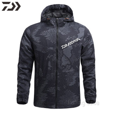 New Men's Spring Thin Hoodie Breathable Quick Dry Fishing Jacket Daiwa Sun Protection Outdoor Sport Fishing Clothe Daiwa Wear