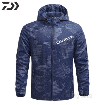 New Men's Spring Thin Hoodie Breathable Quick Dry Fishing Jacket Daiwa Sun Protection Outdoor Sport Fishing Clothe Daiwa Wear