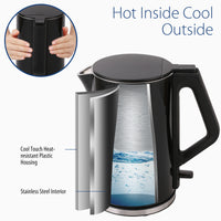 COMFEE' 1.5L Double Wall Electric Kettle 1500W