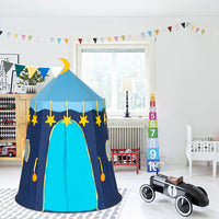 Play Tent for Boys, Kids Castle Playhouse for Children Kids Pop Up Foldable Play House Ball Pit with Sticky Balls Indoor & Outdoor Pitching Activity Games