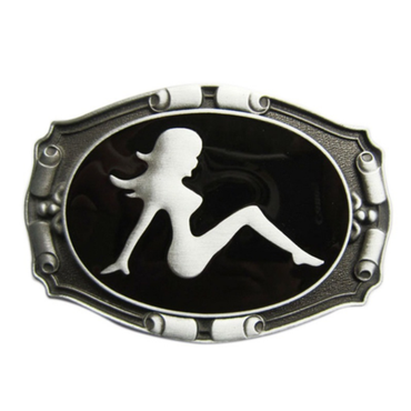 Western Zinc alloy Leather Belt Buckle Vintage Motorcycle girl Pattern