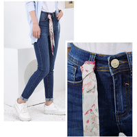 High quality skinny elastic women Jeans high waist pencil jeans long