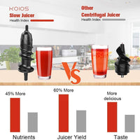 Koios B5100 Masticating Juicer with Reversible and Quiet Motor