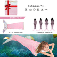 Free shipping Mermaid Tail Blanket for Kids Teens Adults Flannel All Seasons Sleeping Blanket